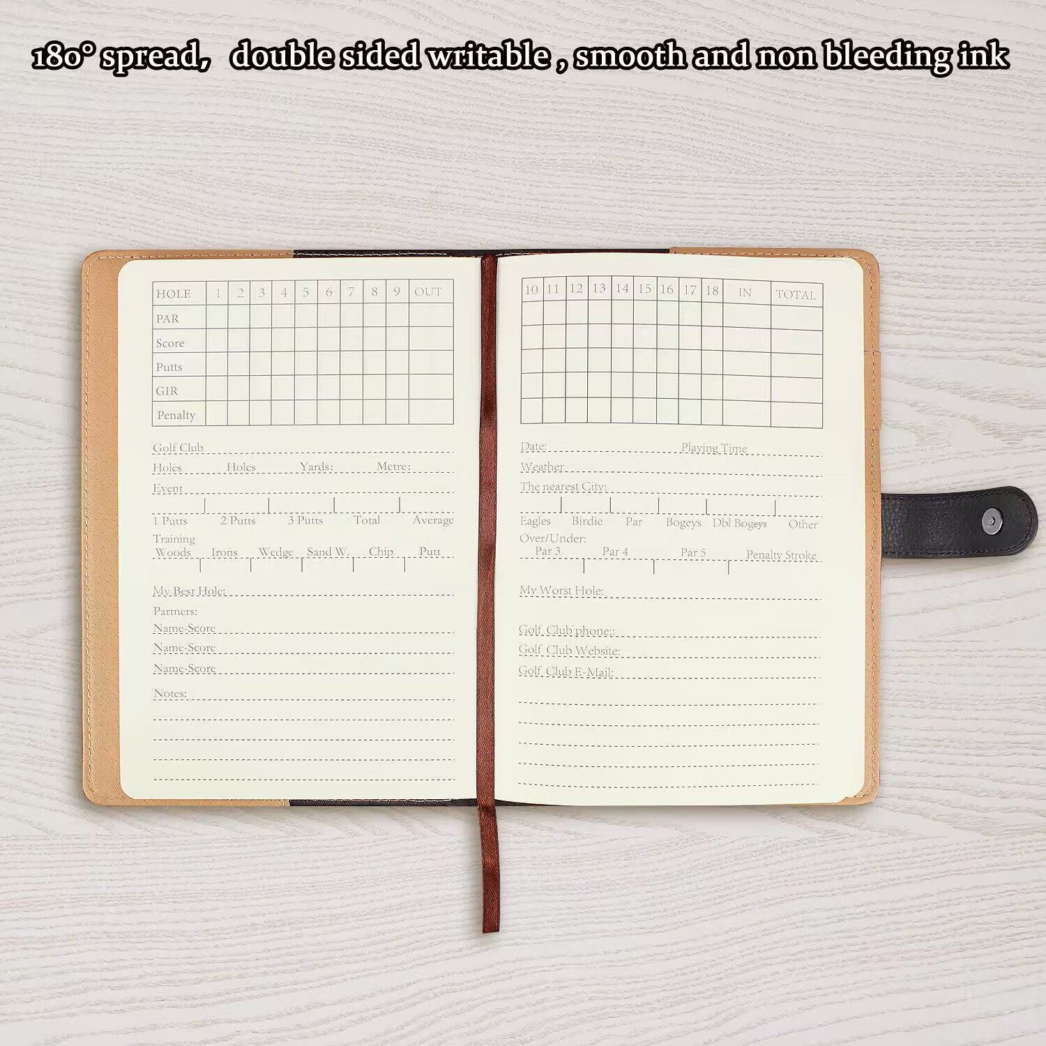 Black Leather Golf Scorecard H – Leather Work Notebook Bewertung und Preis