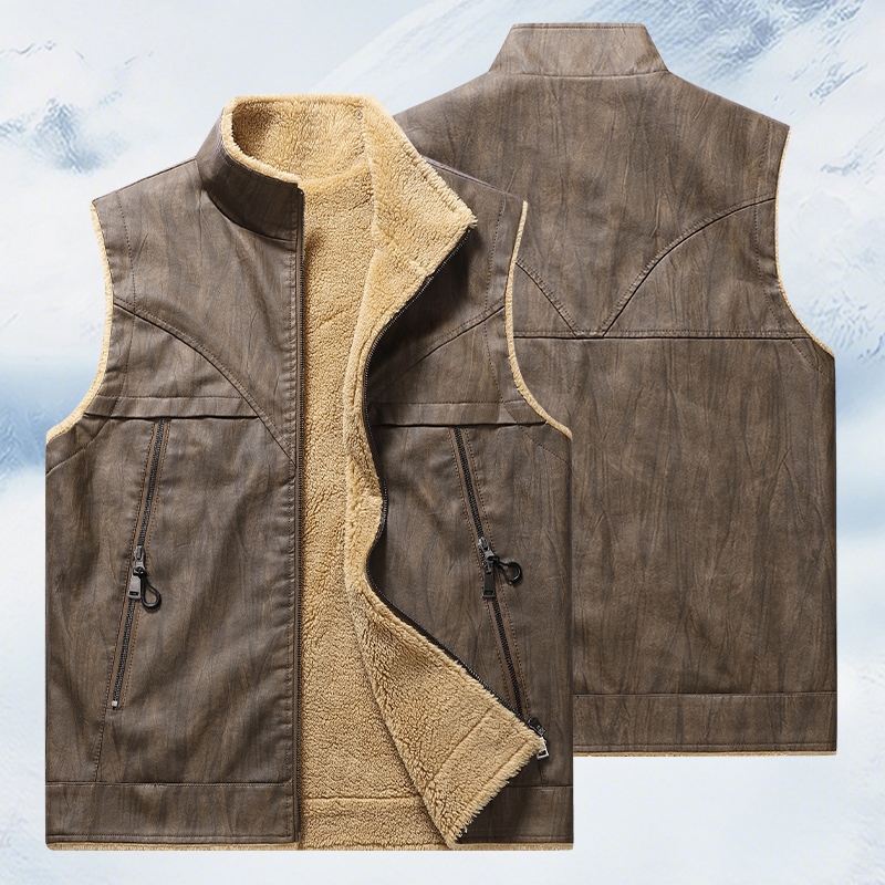 Winter Man Fleece Casual Sleev – Leather Work Vest For Men Bewertung und Preis