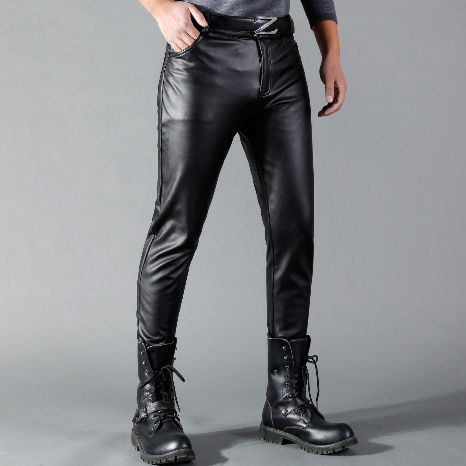 Men's Leather Pants Skinny Fit – Leather Work Pants Bewertung und Preis