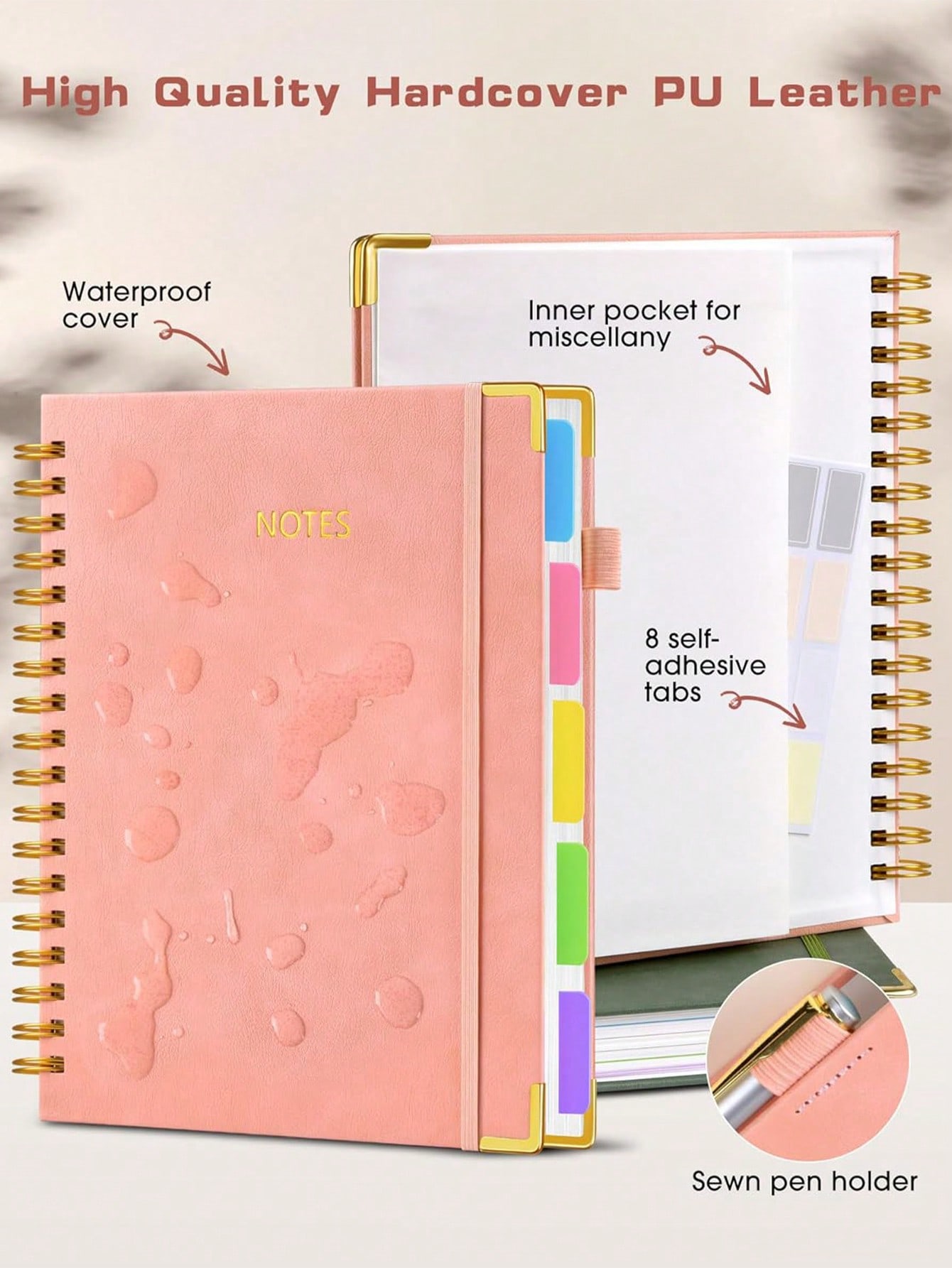 1PC Hardcover Spiral Notebook  – Leather Work Notebook Bewertung und Preis