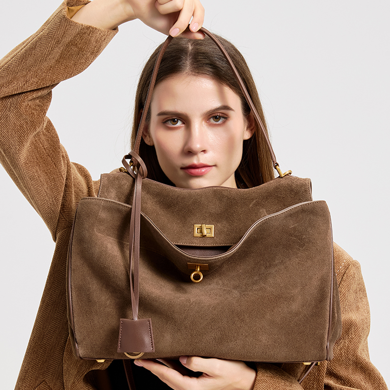 Ladies' large capacity genuine – Leather Work Handbags For Women Bewertung und Preis