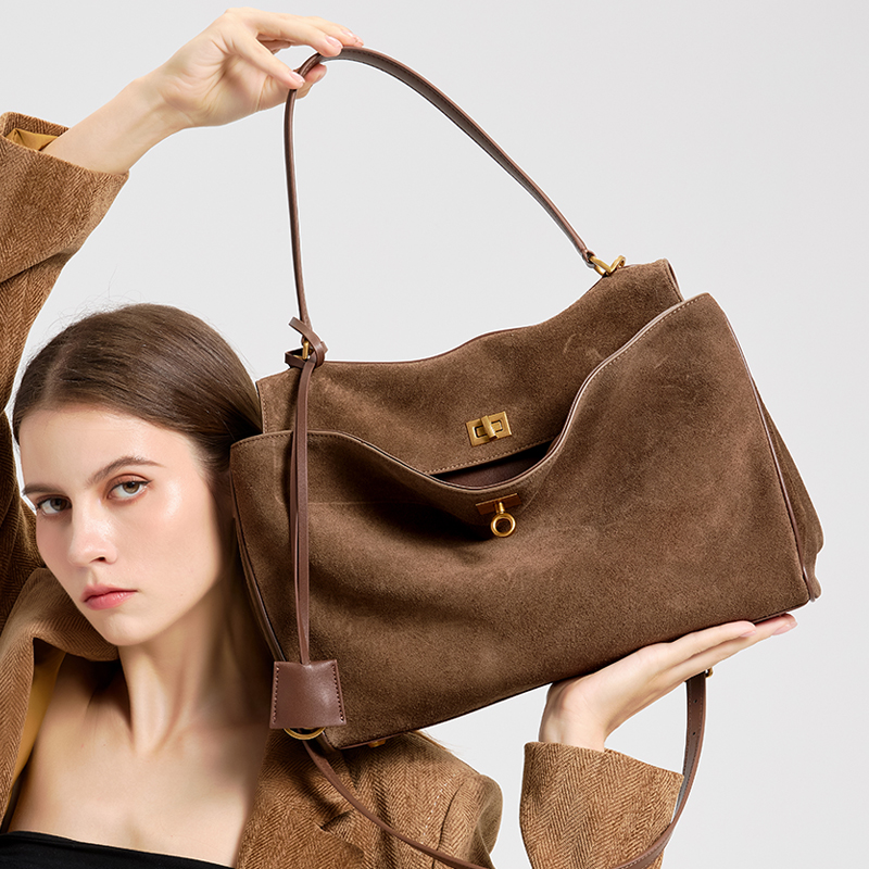 Ladies' large capacity genuine – Leather Work Handbags For Women Bewertung und Preis