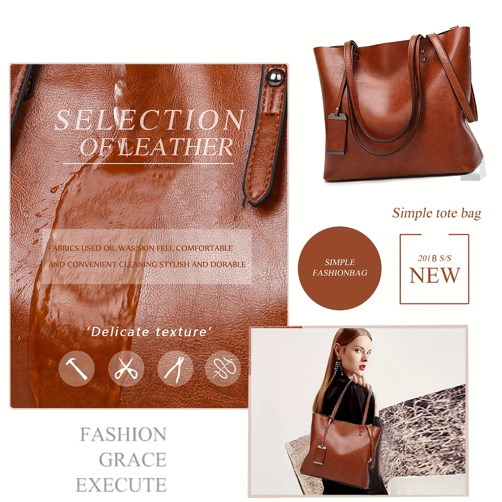 Fashionable Classic Retro Leat – Leather Work Handbags For Women Bewertung und Preis