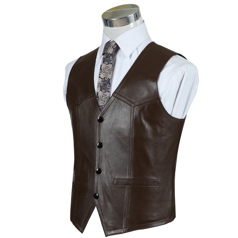 Genuine Leather Sheepskin Vest – Leather Work Vest For Men Bewertung und Preis